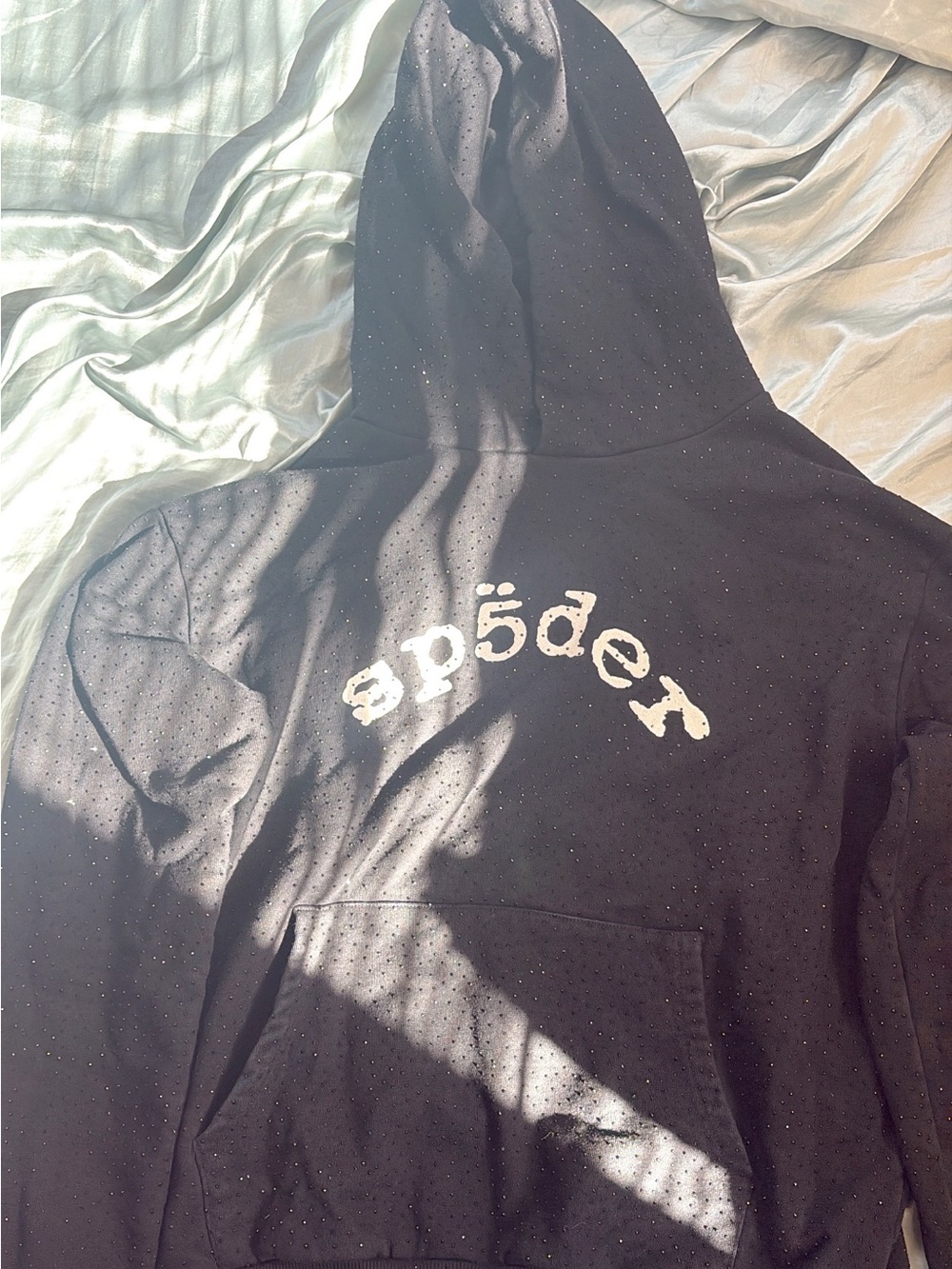 sp5der Black vvs Hooded Sweatshirt